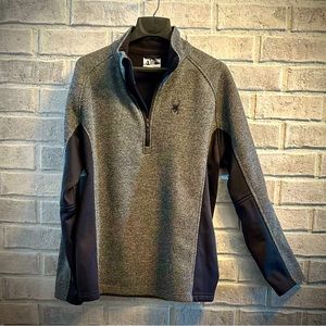 Spyder XL fleece lined sweater gray and black